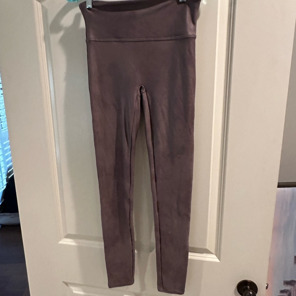 Spanx Faux Leather Leggings Taupe